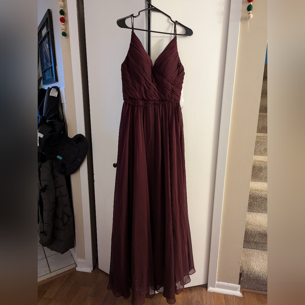 Kennedy blue size 2 Alexis claret bridesmaid dress